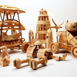 Wooden Building Blocks Set (Ages 3–6 Years)